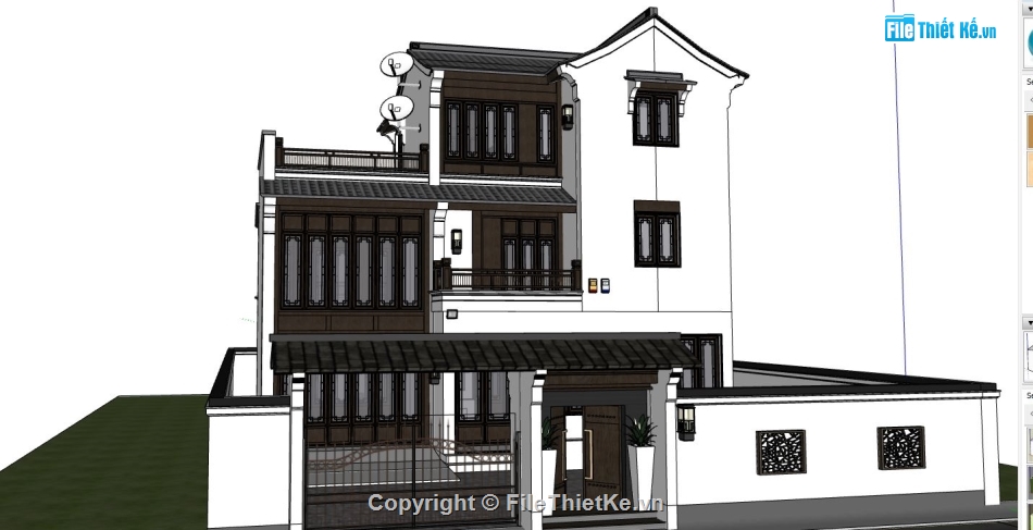 file su biệt thự,sketchup biệt thự,model su biệt thự