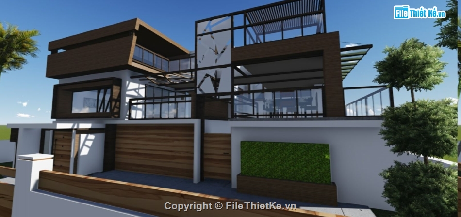 file su biệt thự,sketchup biệt thự,model su biệt thự