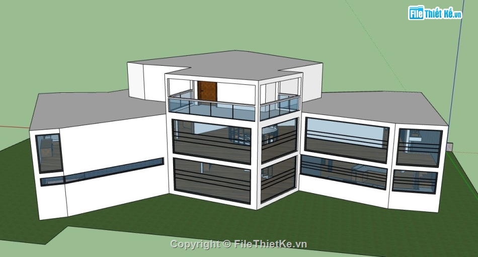 file su biệt thự,sketchup biệt thự,model su biệt thự