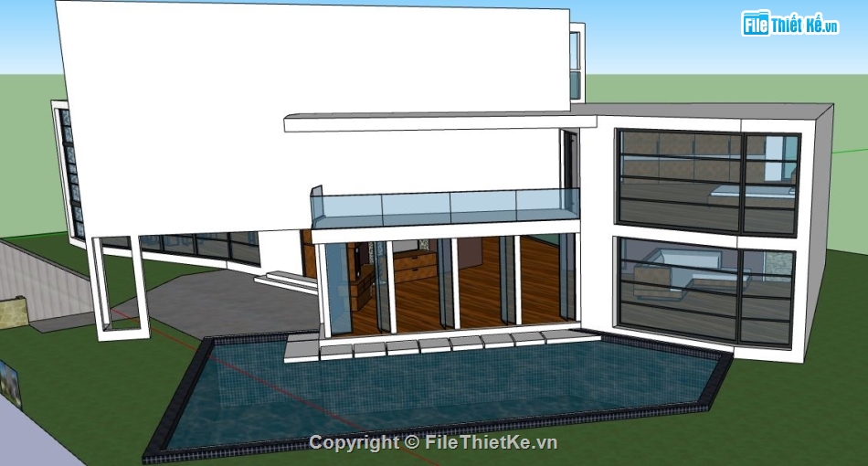 file su biệt thự,sketchup biệt thự,model su biệt thự