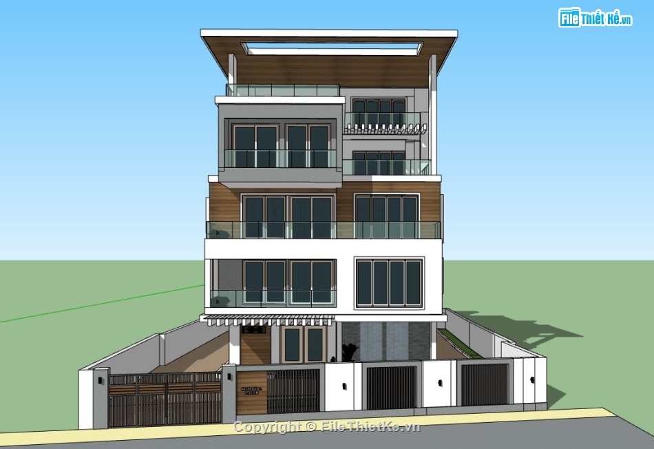 file su biệt thự,sketchup biệt thự,model su biệt thự