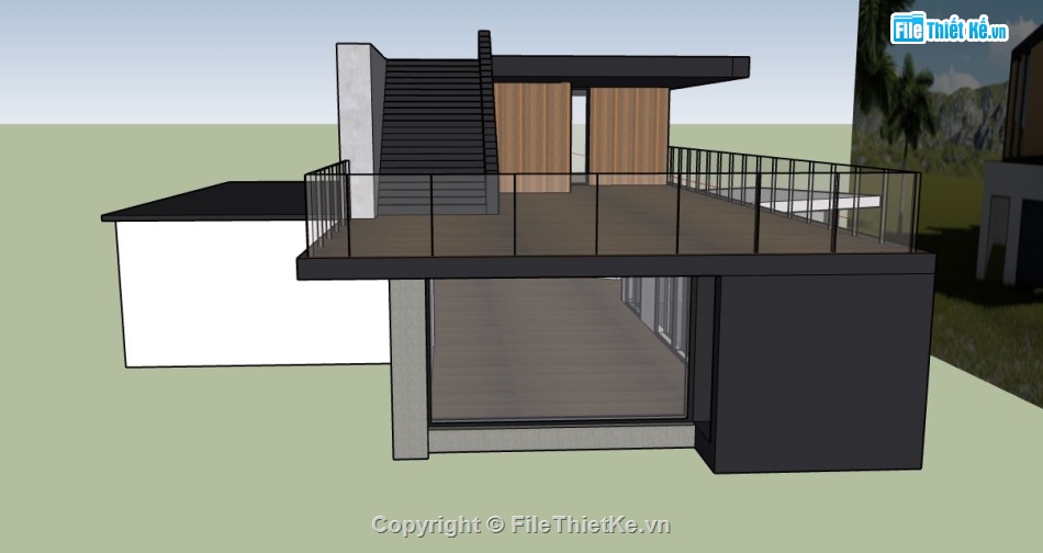 biệt thự sketchup,sketchup biệt thự,file su biệt thự