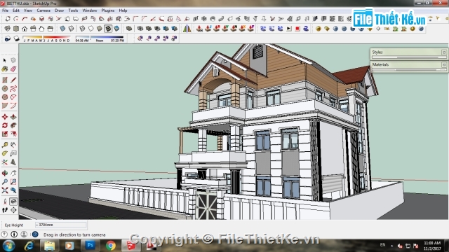 biệt thự đẹp,file sketchup,biệt thự đẹp 3 tầng,biệt thự sketchup,biệt thự đẹp 2,biệt thự 2 tầng