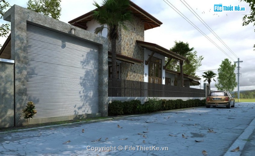 mẫu biệt thự sketchup,sketchup biệt thự,mẫu biệt thự