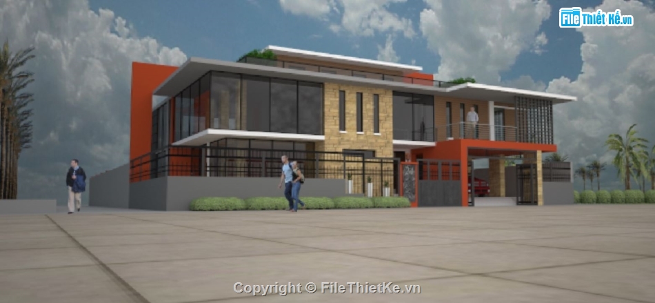 mẫu biệt thự hiện đại,file su biệt thự,sketchup biệt thự