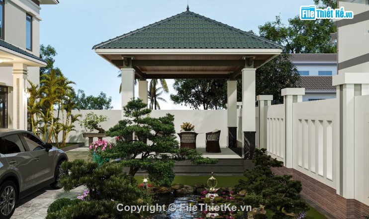 biệt thự 2 tầng,biệt thự hiện đại,mẫu biệt thự
