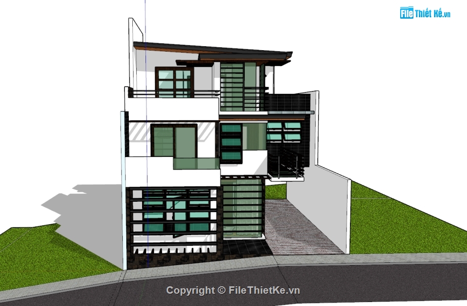 biệt thự 3 tầng,biệt thự đẹp,biệt thự mái bằng