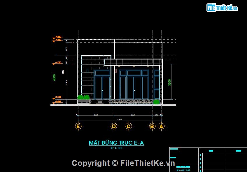 nhà ở cấp 4 đẹp,nhà cấp 4 hiện đại,File cad nhà cấp 4,mẫu nhà cấp 4 độc đáo