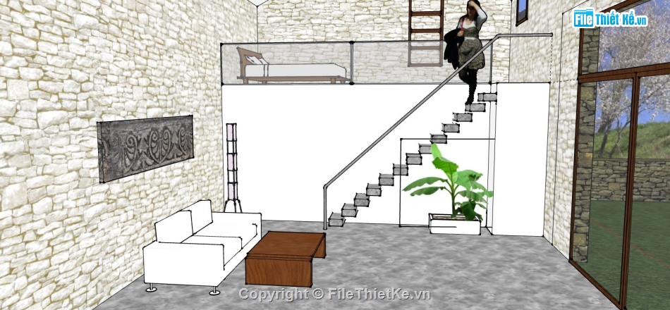 file su căn hộ,file sketchup căn hộ,model su căn hộ