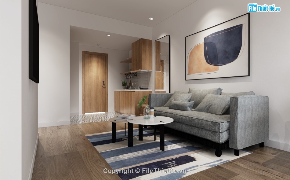 căn hộ chung cư,file 3d sketchup,model su chung cư,file sketchup căn hộ chung cư