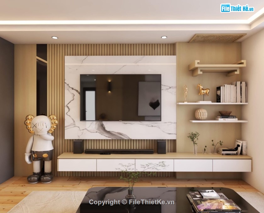 sketchup căn hộ,căn hộ sketchup,mẫu căn hộ đẹp