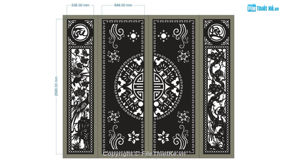 Mẫu cổng 4 cánh cnc,cổng 4 cánh,cổng 4 cánh cnc