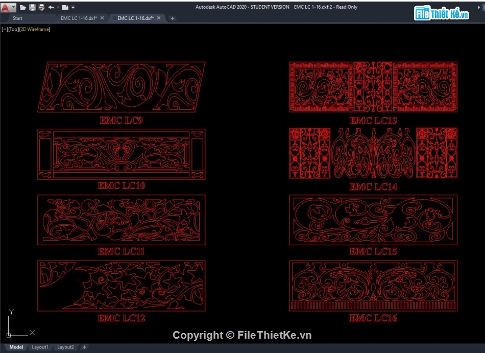 Lan can CNC,Lan can cắt CNC file dxf,Lan can cắt CNC file corel,Lan can CNC file dxf,file cad lan can cắt CNC