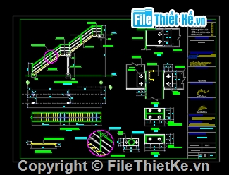 cầu thang nhà xưởng,cầu thang thép,cad cầu thang,bản vẽ cầu thang