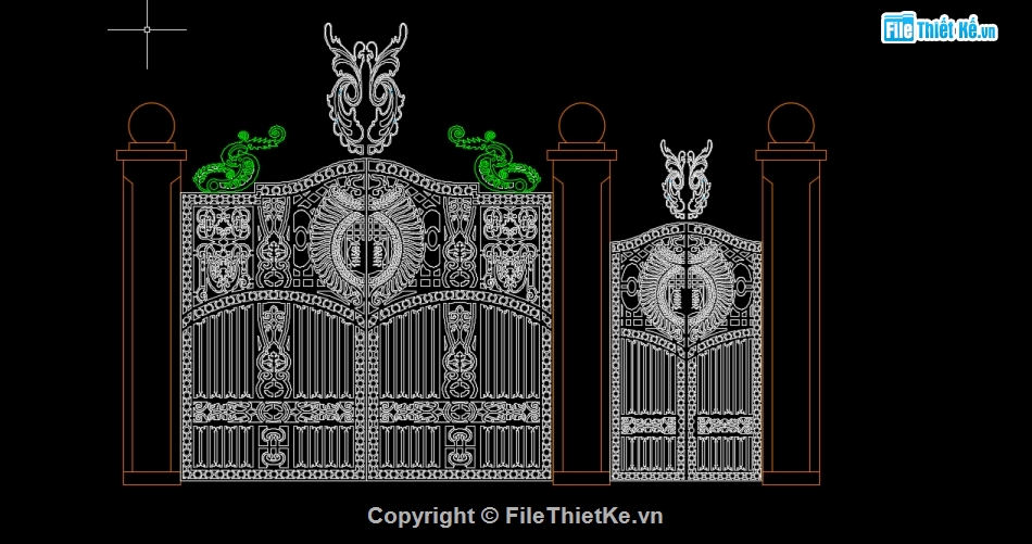 cổng đẹp,Mẫu cổng biệt thự,mẫu cnc cổng 2 cánh,cổng 2 cánh