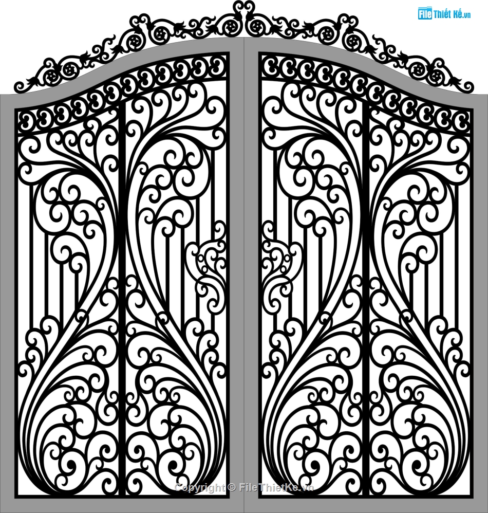 cổng 2 cánh dxf,file cnc cổng 2 cánh,cnc cổng 2 cánh