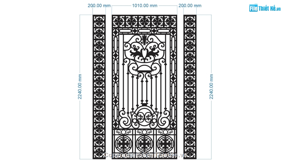 file cnc cổng 2 cánh,mẫu cnc cổng 2 cánh,cắt cnc cổng 2 cánh