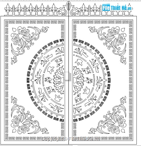 cổng cnc 2 cánh,file cnc cổng 2 cánh,mẫu cnc cổng 2 cánh,cắt cnc cổng 2 cánh