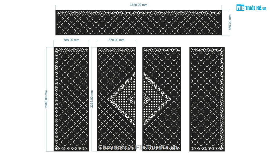 cổng 4 cánh cnc,cnc 4 cánh,cổng 4  cánh cnc,Mẫu cổng 4 cánh cnc