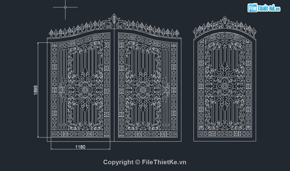 Cổng cnc,File cad cổng cnc,cổng 2 cánh cnc,Mẫu cổng 2 cánh cắt cnc