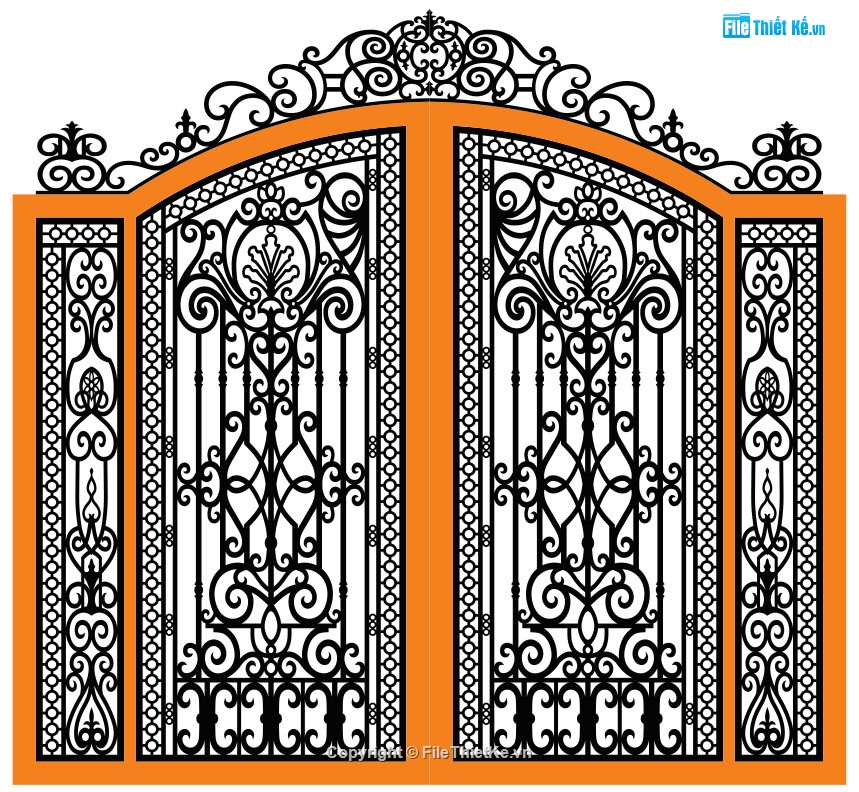 cổng cnc 2 cánh,cổng 2 cánh file cad,cnc cổng 2 cánh đẹp