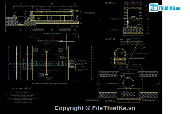 cống qua đường,Cống buy,Chi tiết cống,Tham khảo cống thoát nước,bản vẽ cống qua đường,cad cống qua đường