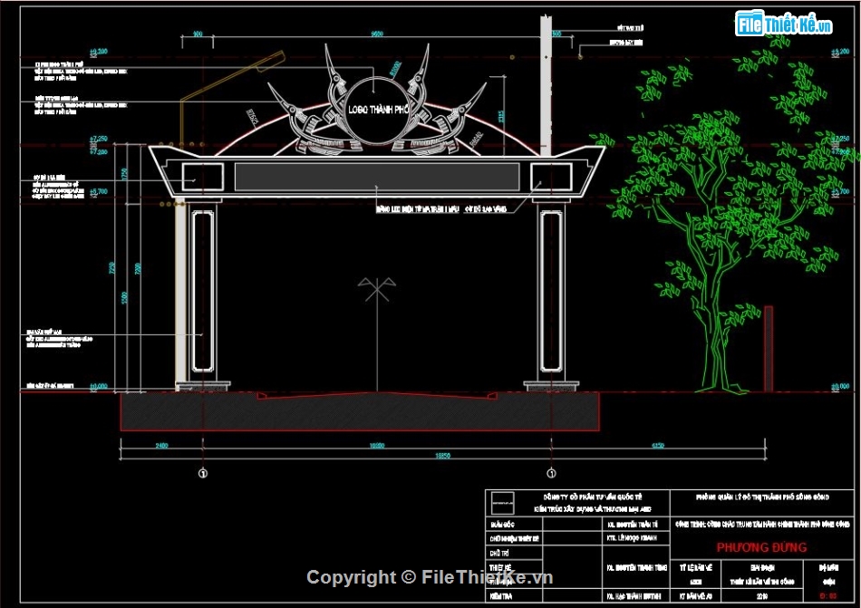 Mẫu cổng làng,Cổng chào,hành chính,bản vẽ cổng trào,Bộ bản vẽ cổng trào sông công