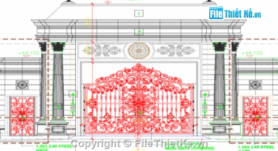 mẫu cổng đẹp,cad cổng,cổng đẹp