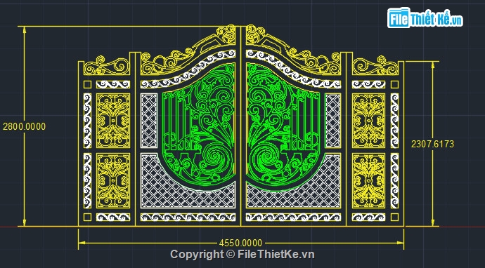 Mẫu cổng cnc đẹp,File cổng đẹp,File dxf cổng,Autocad cổng đẹp
