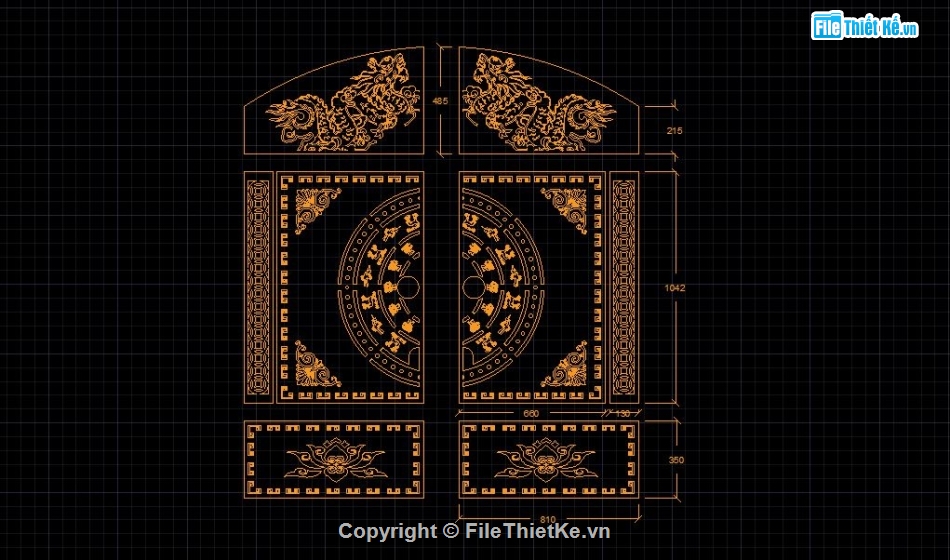 cổng nhà thờ,file cnc cổng 2 cánh,cổng 2 cánh,cnc cổng 2 cánh đẹp,autocad cnc cổng 2 cánh,cổng trống đồng cnc
