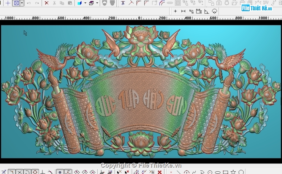 Mẫu cuốn thư,Mẫu cuốn thư jdpaint,cuốn thư hoa sen
