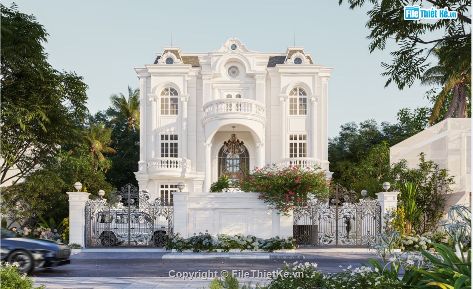 villa đẹp,villa 3 tầng,mẫu thiết kế villa 3 tầng