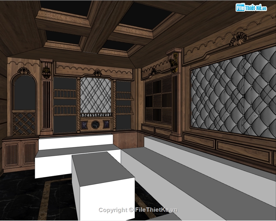 sketchup phòng hát karaoke,mẫu sketchup phòng hát hiện đại,thiết kế phòng karaoke,su phòng karaoke