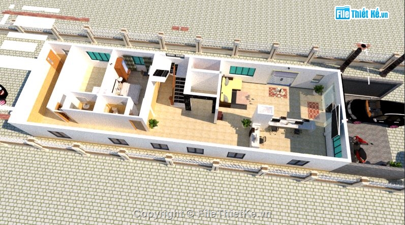 khách sạn,khách sạn 4 tầng,khách sạn kích thước 7x24m