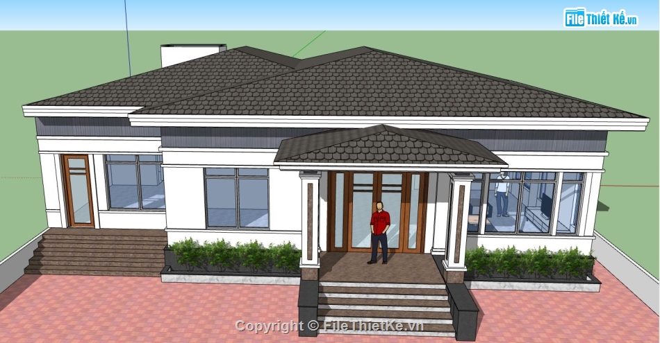 file su biệt thự,sketchup biệt thự,model su biệt thự