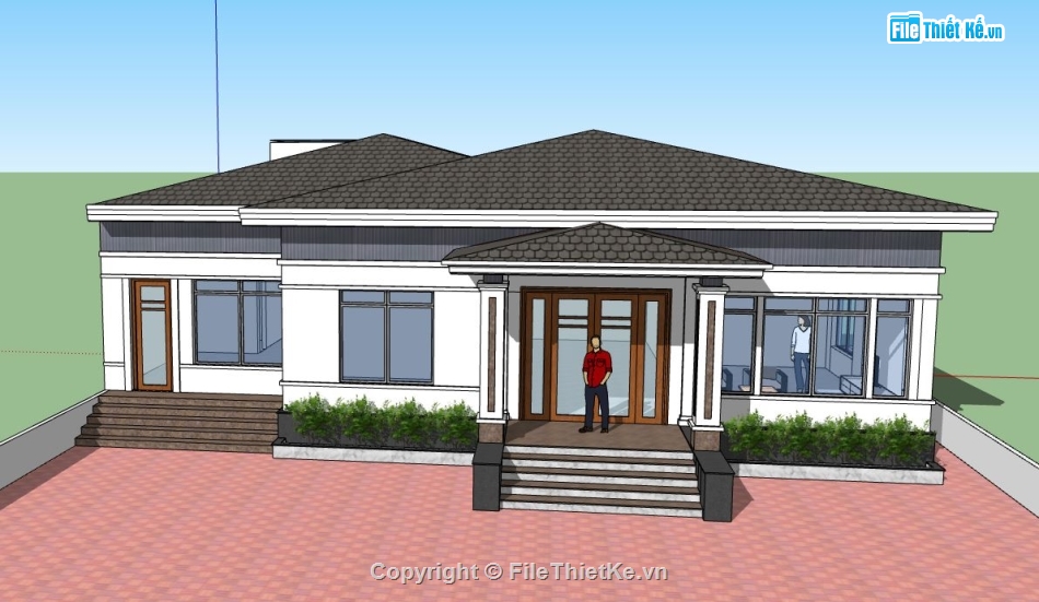 file su biệt thự,sketchup biệt thự,model su biệt thự