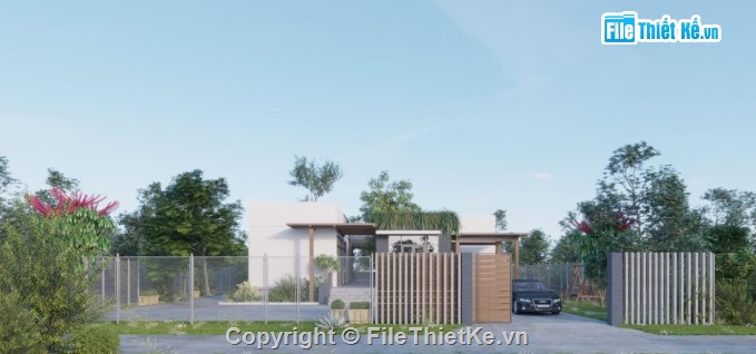 mẫu nhà 1 tầng,nhà 1 tầng đẹp,3dmax nhà 1 tầng