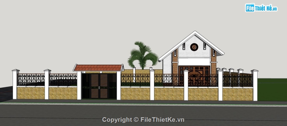 su nhà 1 tầng,model su nhà 1 tầng,file sketchup nhà 1 tầng