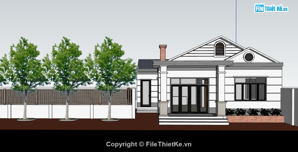 su nhà 1 tầng,model su nhà 1 tầng,sketchup nhà 1 tầng