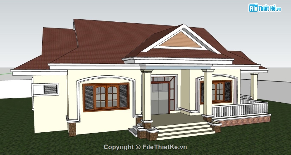 file su biệt thự,sketchup biệt thự,model su biệt thự
