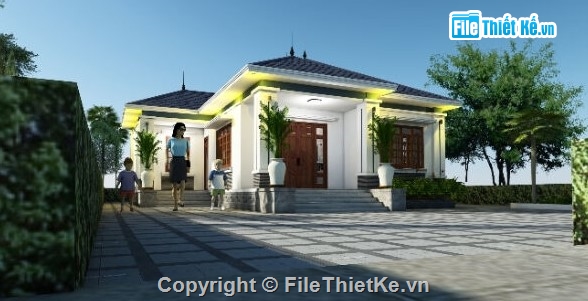 nhà 1 tầng,mẫu nhà 1 tầng,nhà 1 tầng đẹp