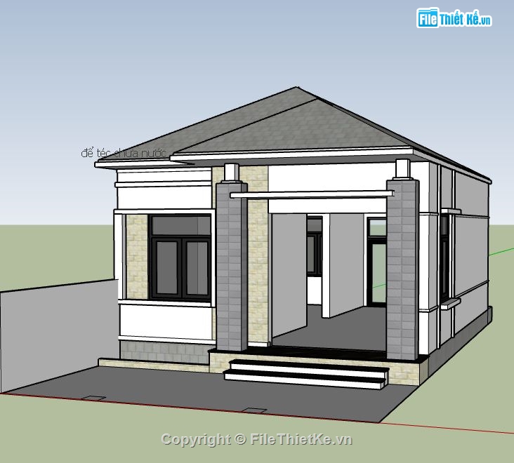 nhà 1 tầng,model su nhà 1 tầng,nhà 1 tầng đẹp