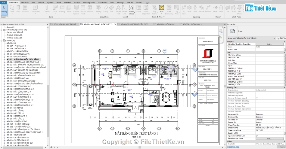 full bản vẽ nhà 1 tầng,mẫu công trình revit,biệt thự full (file revit),file revit biệt thự