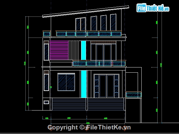 Nhà 1 TH+2.5 tầng nổi,Nhà ở kết hợp kinh doanh 8.7x12.5m,Nhà KT 8.7x12.5 m gồm 1 TH và 2.5 tầng nổi