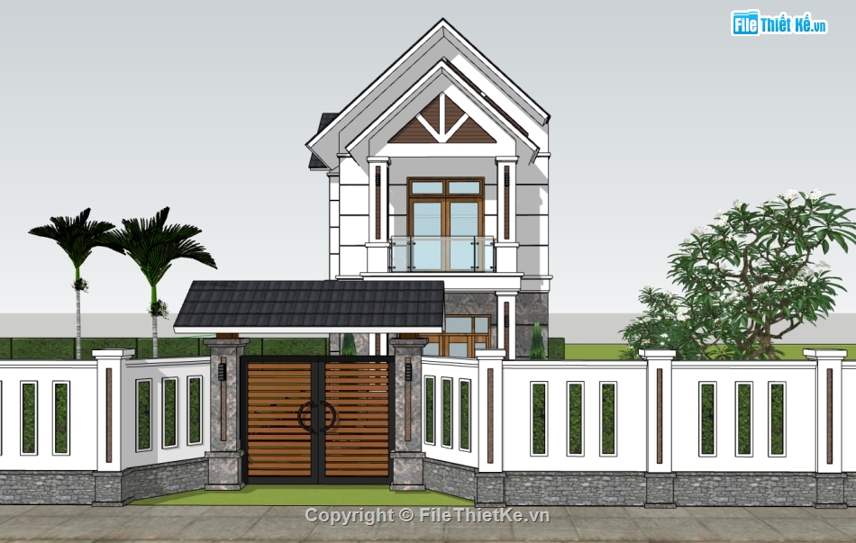 su nhà 2 tầng,model su nhà 2 tầng,sketchup nhà 2 tầng