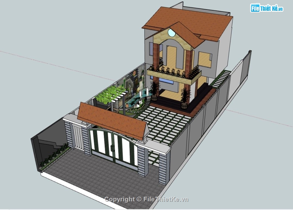 mẫu nhà 2 tầng,su nhà 2 tầng,model su nhà 2 tầng