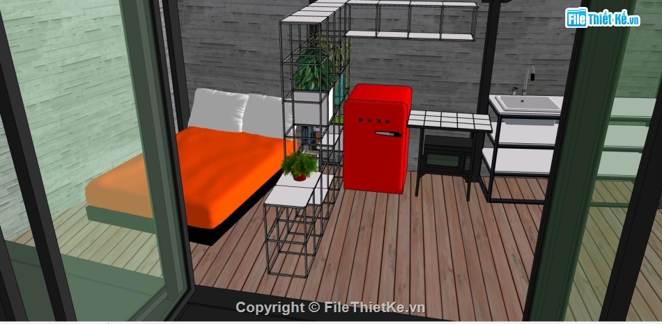 su nhà 2 tầng,sketchup nhà 2 tầng,model su nhà 2 tầng