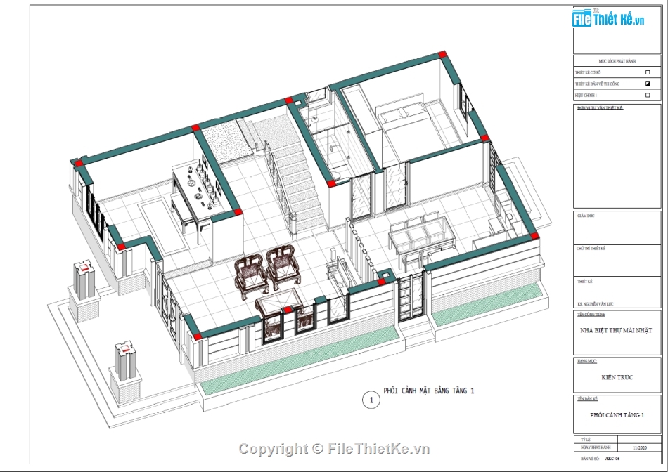 Revit nhà phố,Nhà 2 tầng đẹp,file revit biệt thự đẹp