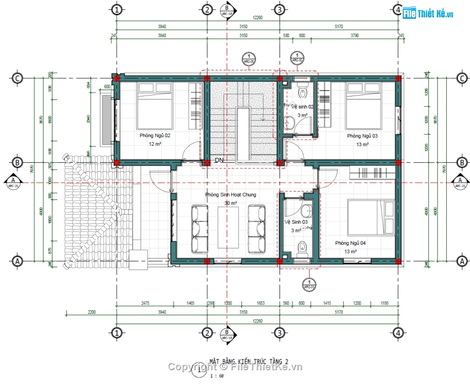 Revit nhà phố,Nhà 2 tầng đẹp,file revit biệt thự đẹp