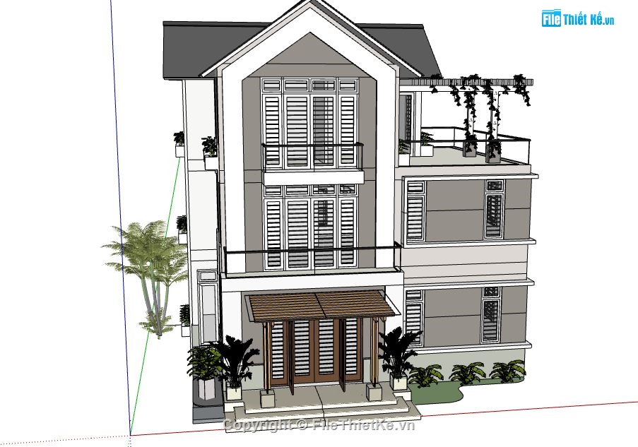 su nhà 3 tầng,model su nhà 3 tầng,file su nhà 3 tầng